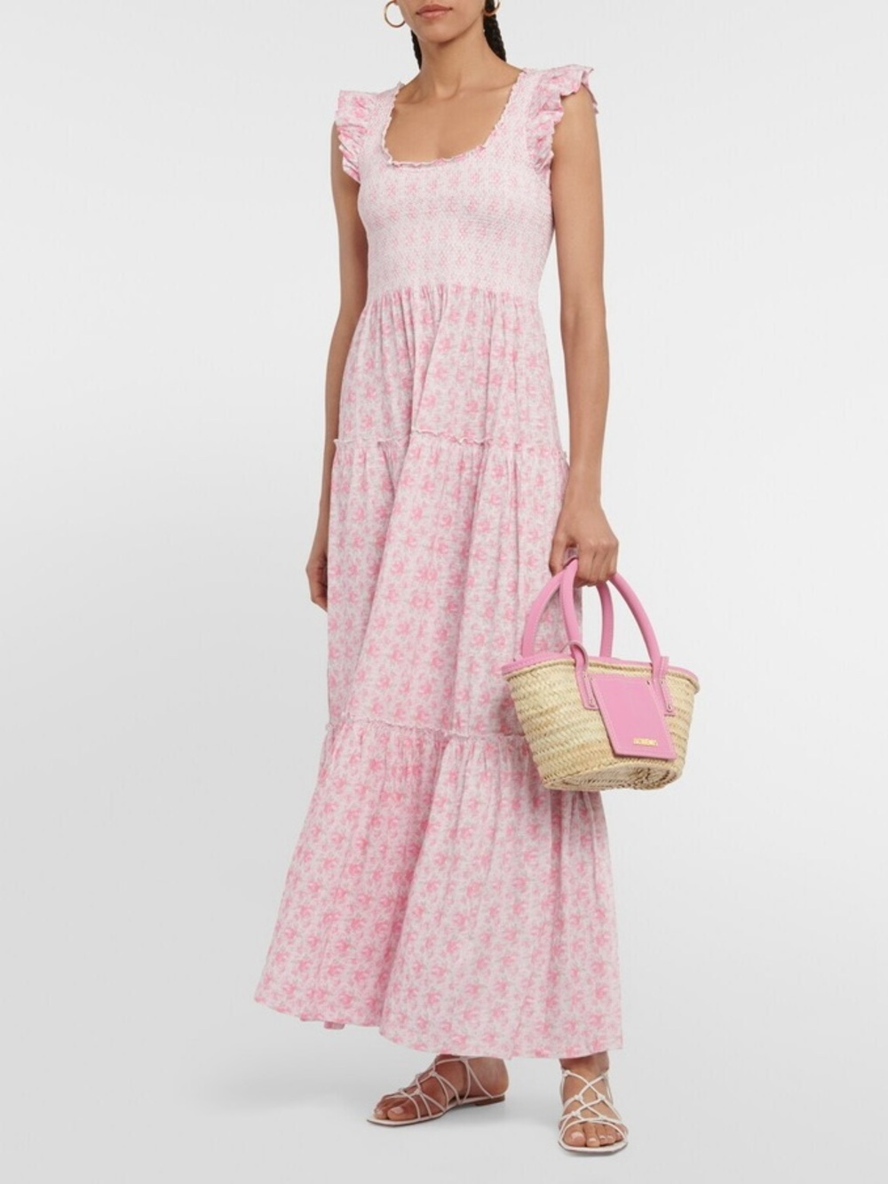 LoveShackFancy Chessie Dress in Rose Patch - Picture 6 of 12